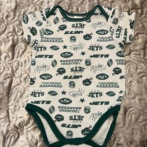 NFL Jets Kids Bodysuit in Green and White